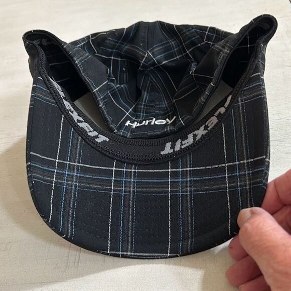 Hurley Black Plaid Hat - Picture 2 of 3